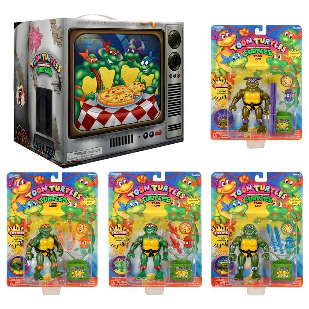 Tmnt - Teenage Mutant Ninja Turtles 1993 4.5'' Toon Turtles Bundle 4 Pack