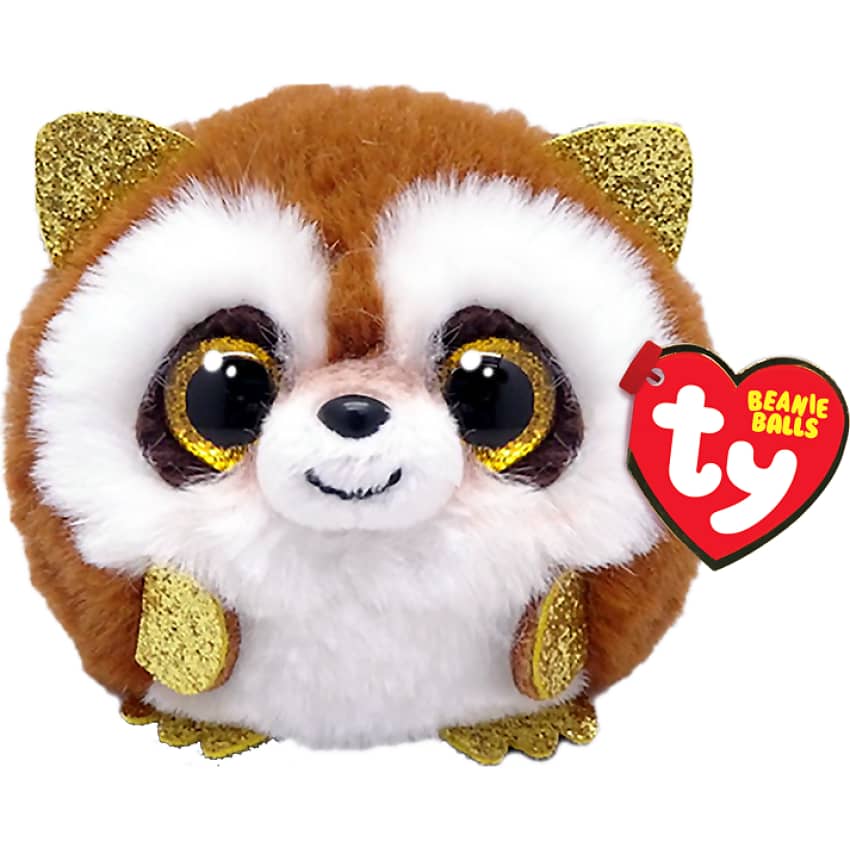Ty - Beanie Boos - Balls - Pickpocket Brown Raccoon - Puffies