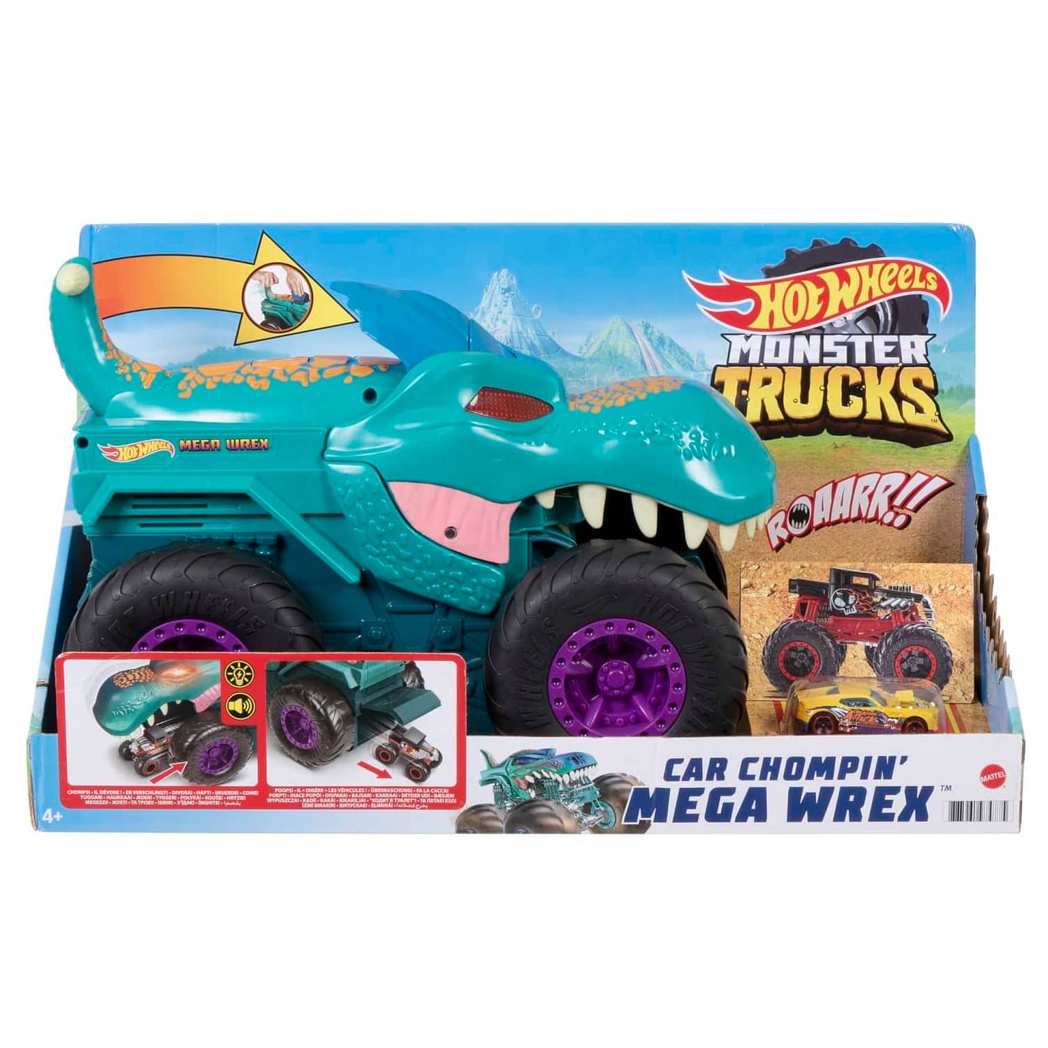 Hot Wheels - Monster Trucks Car Chompin Mega-wrex Vehicle Mattel