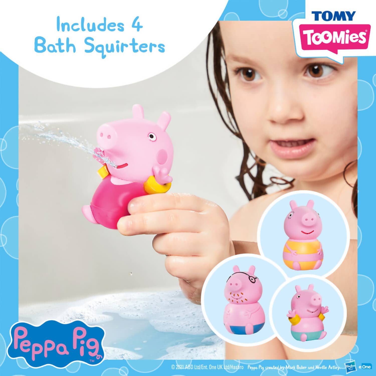 TOMY - Toomies Peppa Pig Bath Toys Set