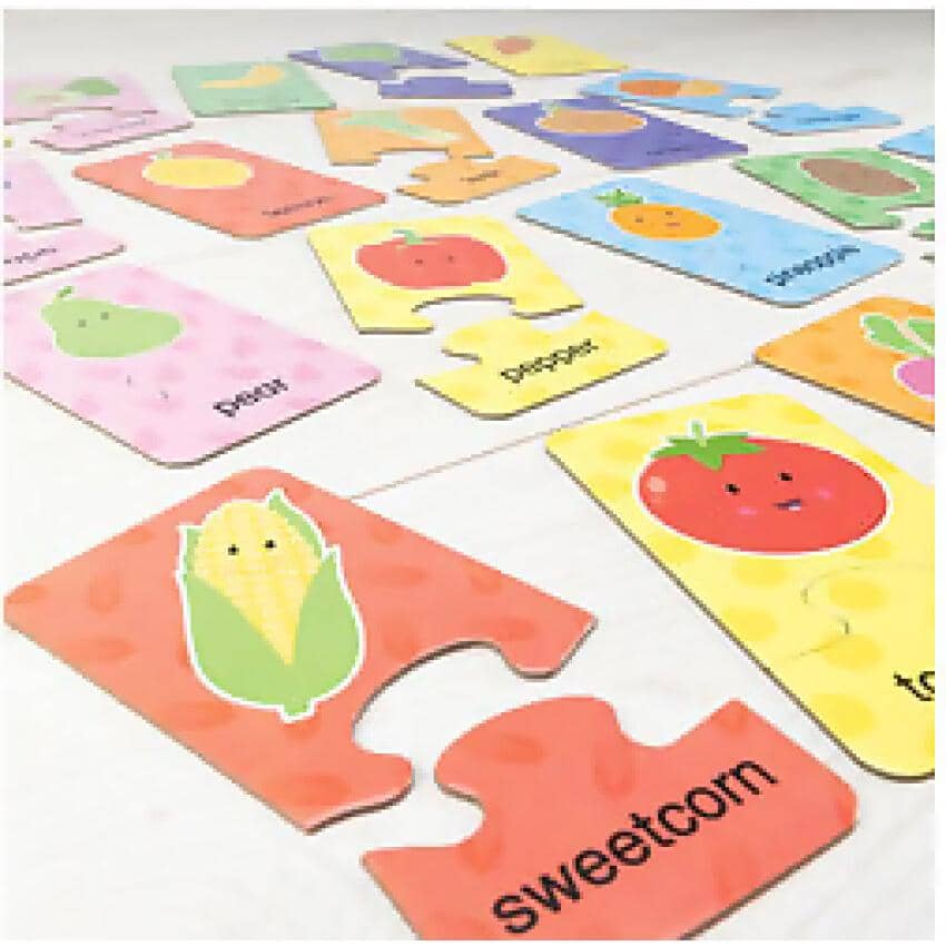 GALT - Fruit And Veg Puzzles - Jigsaw Puzzle Set 24 x 2-Piece Puzzles