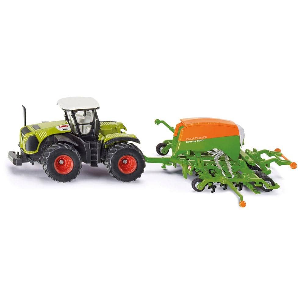 Siku - Claas Xerion Tractor And High-performance Amazone Cayenna 6001 Seeder