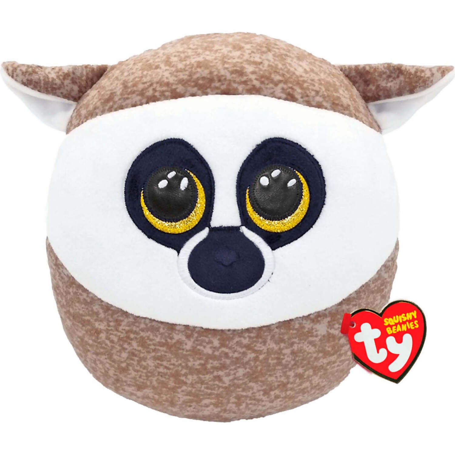 Ty - Squish-a-boos - Linus Brown And White Lemur Squishy Beanies 35cm