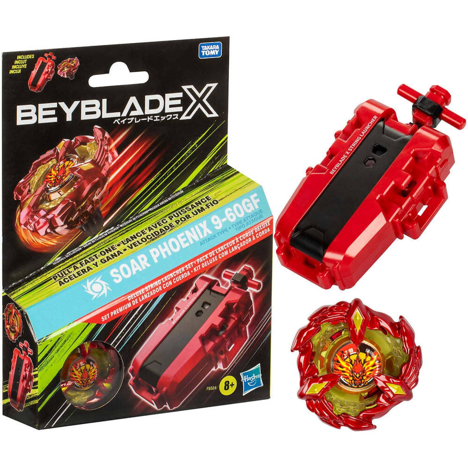 BEYBLADE X - Soar Phoenix Deluxe String Launcher Set - Hasbro