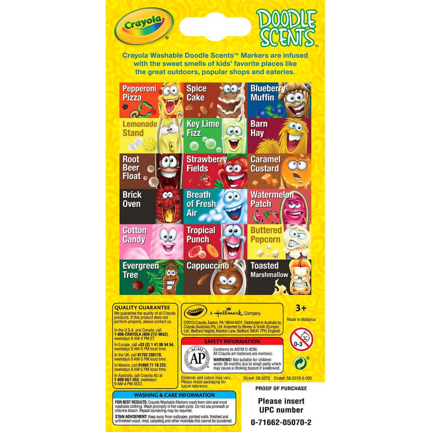 Crayola - Doodle Scent Washable Scented Markers 18 Pack