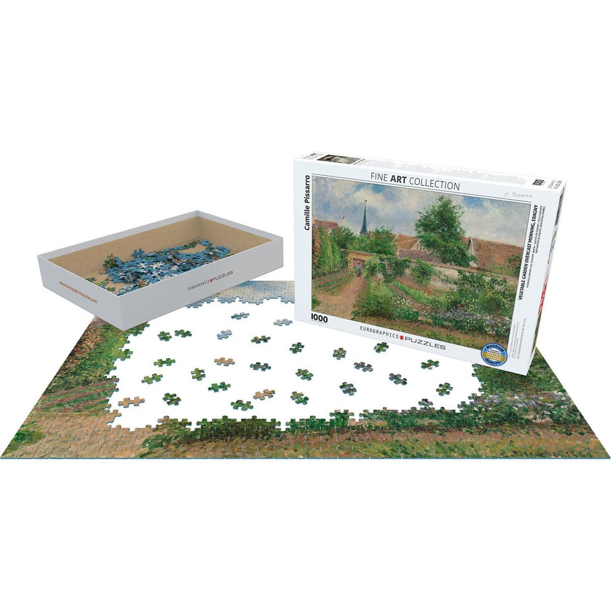 EuroGraphics - Vegetable Garden Overcast Morning Eragny By Camille Pissarro - Jigsaw Puzzle 1000 Pieces
