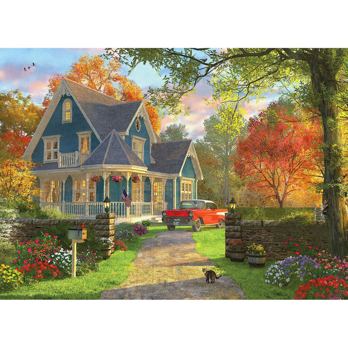 EuroGraphics - The Blue Country House By Dominic Davison - Jigsaw Puzzle 1000 Pieces