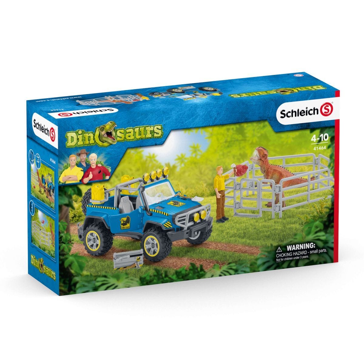Schleich - Off-road Vehicle With Dino Outpost Dinosaur Figurine Animal Playset