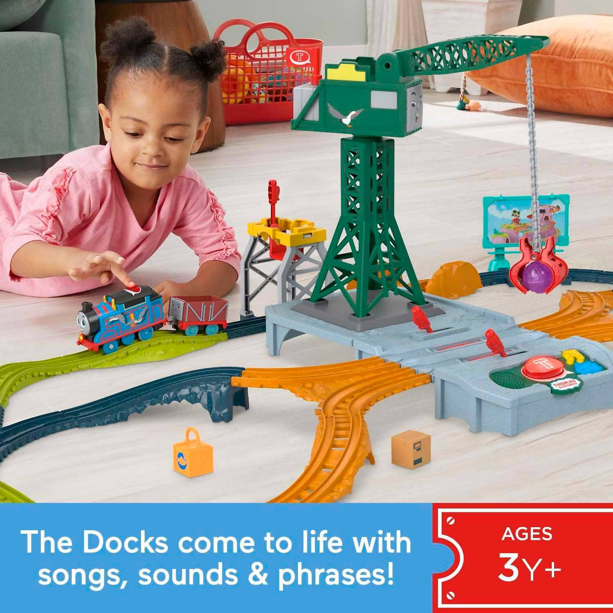 Fisher-Price - Thomas & Friends Talking Cranky Delivery Train Set With Songs Sounds & Phrases For Kids