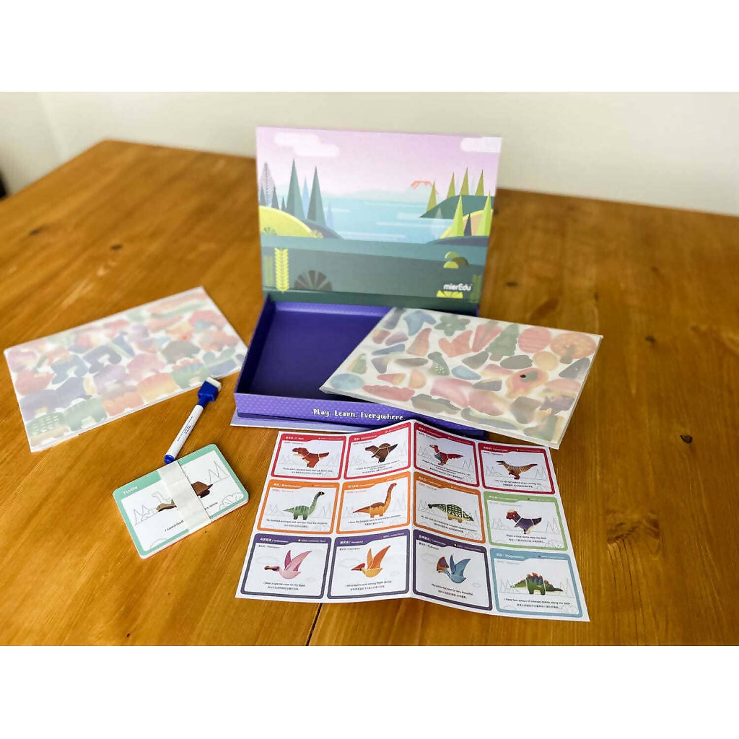 mierEdu - Magnetic Art Case Dino World