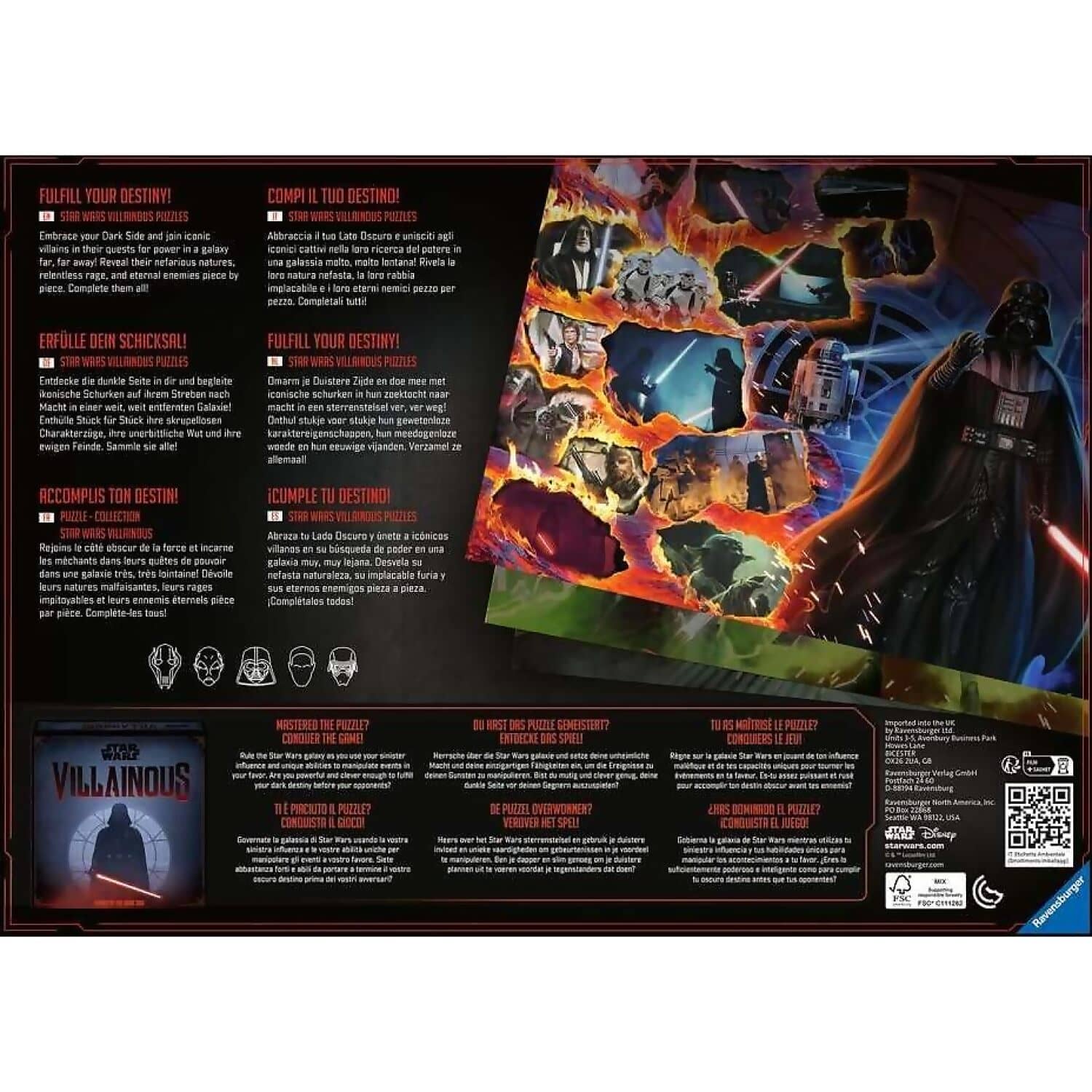 Ravensburger - Star Wars Villainous: Asajj Ventress Jigsaw Puzzle 1000 Pieces