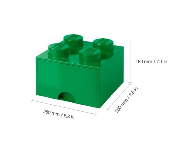 LEGO® Storage Brick Drawer 4 (1 Drawer) Dark Green 4005 - Room Copenhagen