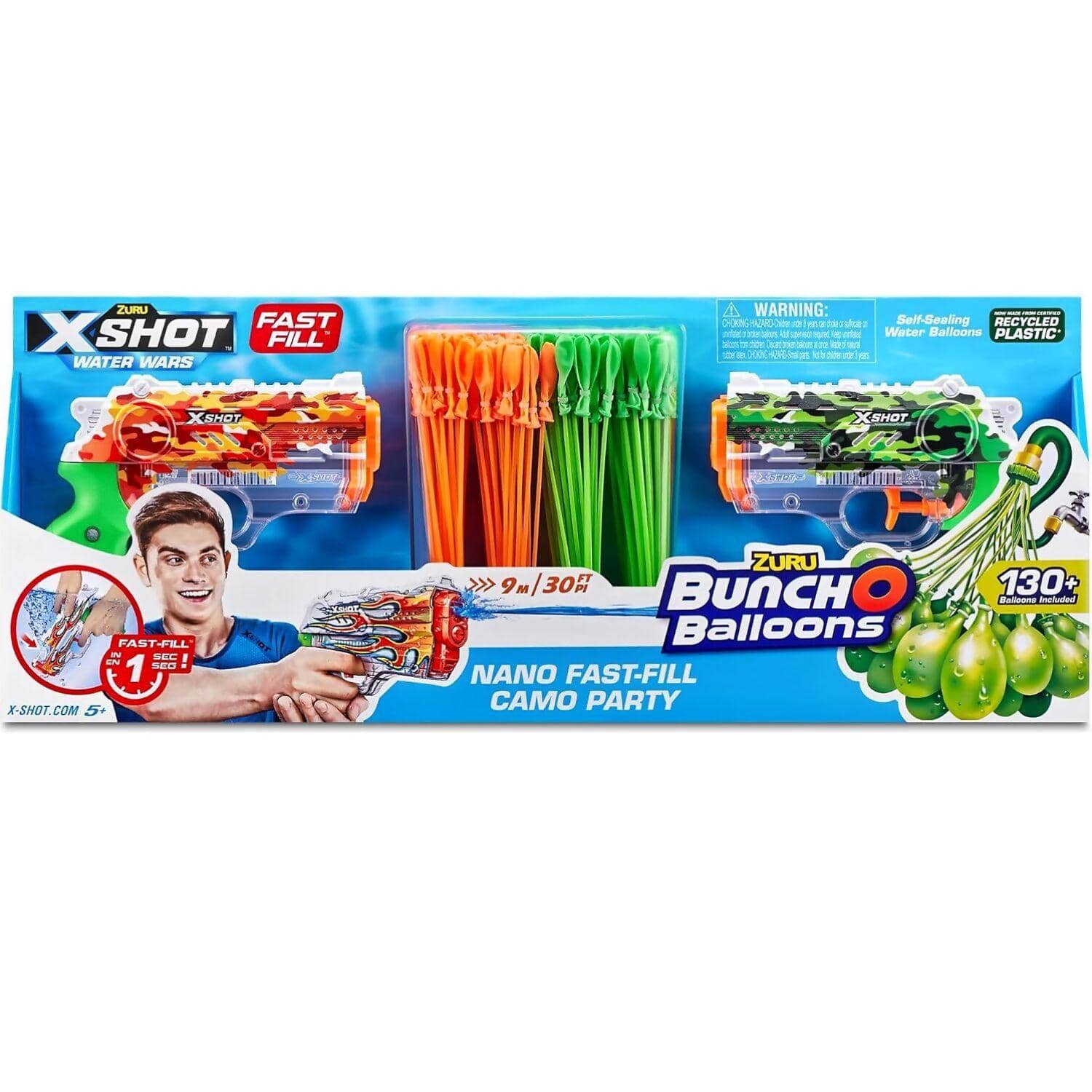 ZURU - Xshot Fast-fill Skins Nano & Bunch O Balloons Versus Pack