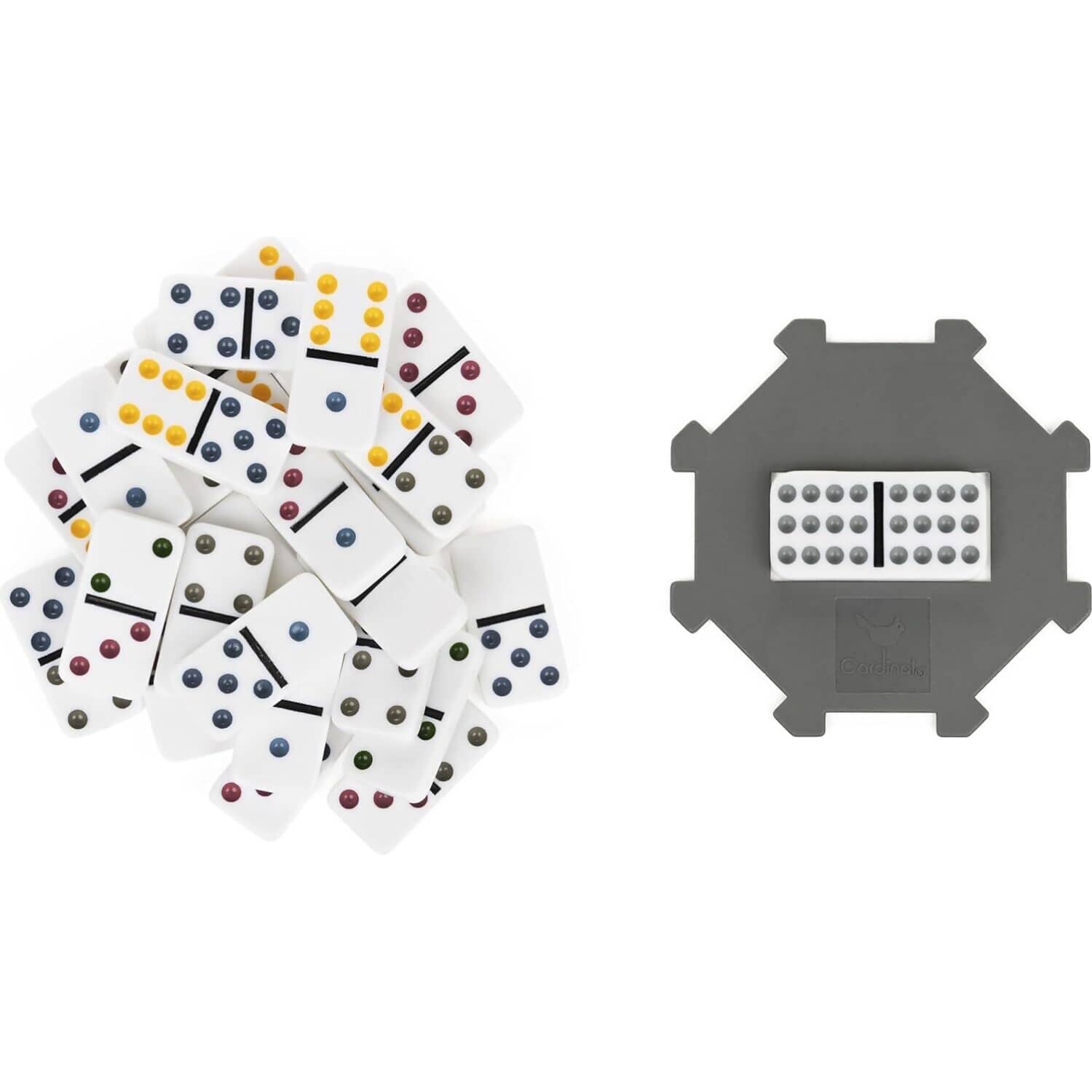 Cardinal - Classics - Double-Twelve Coloured Dominoes - Spin Master