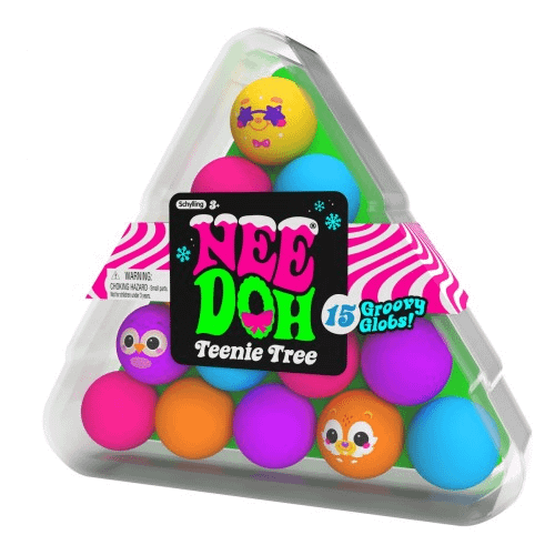 Schylling - Nee Doh - Squishmas Groovy Tree - 15 Pack