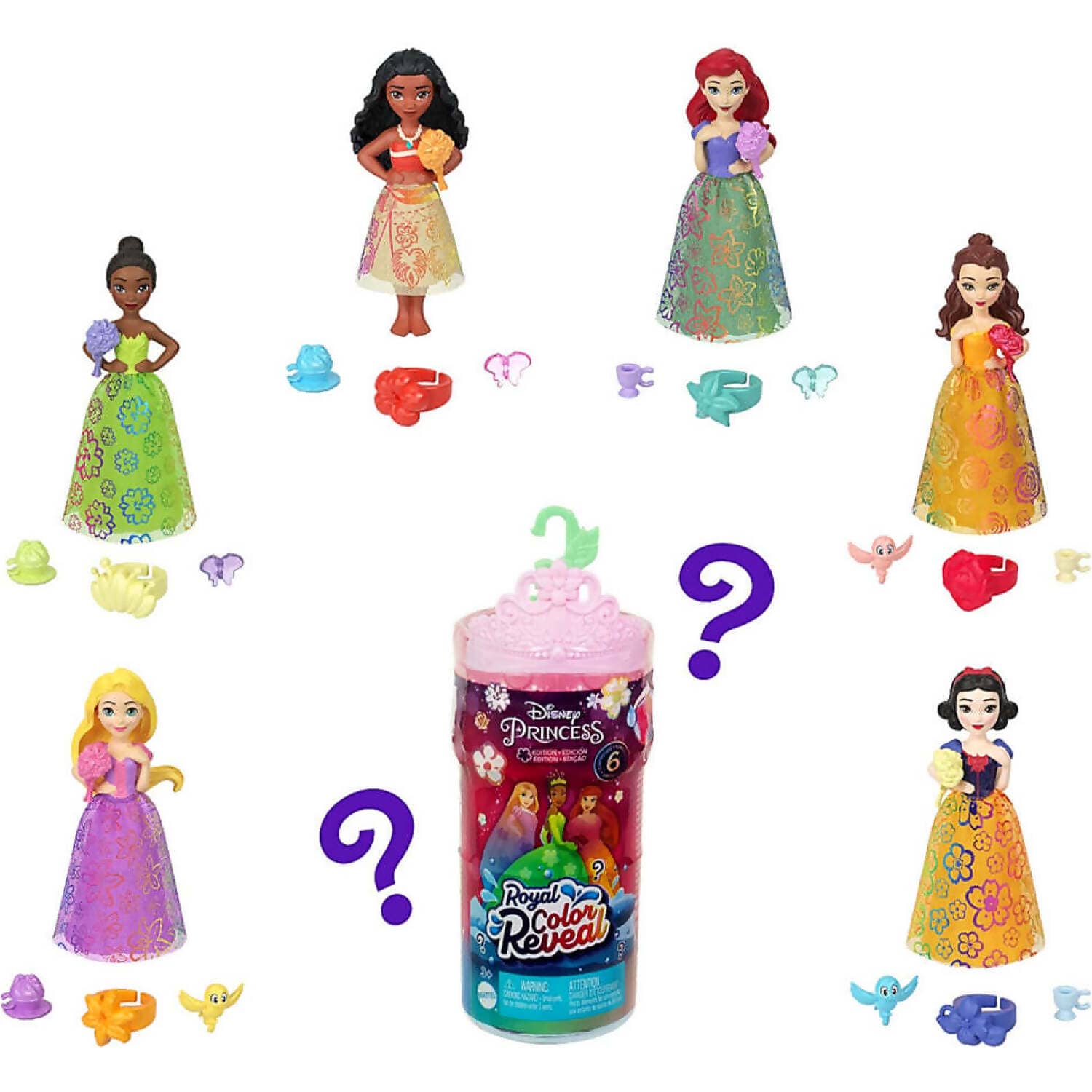 Disney - Princess - Royal Colour Reveal Doll Assorted Styles - Mattel