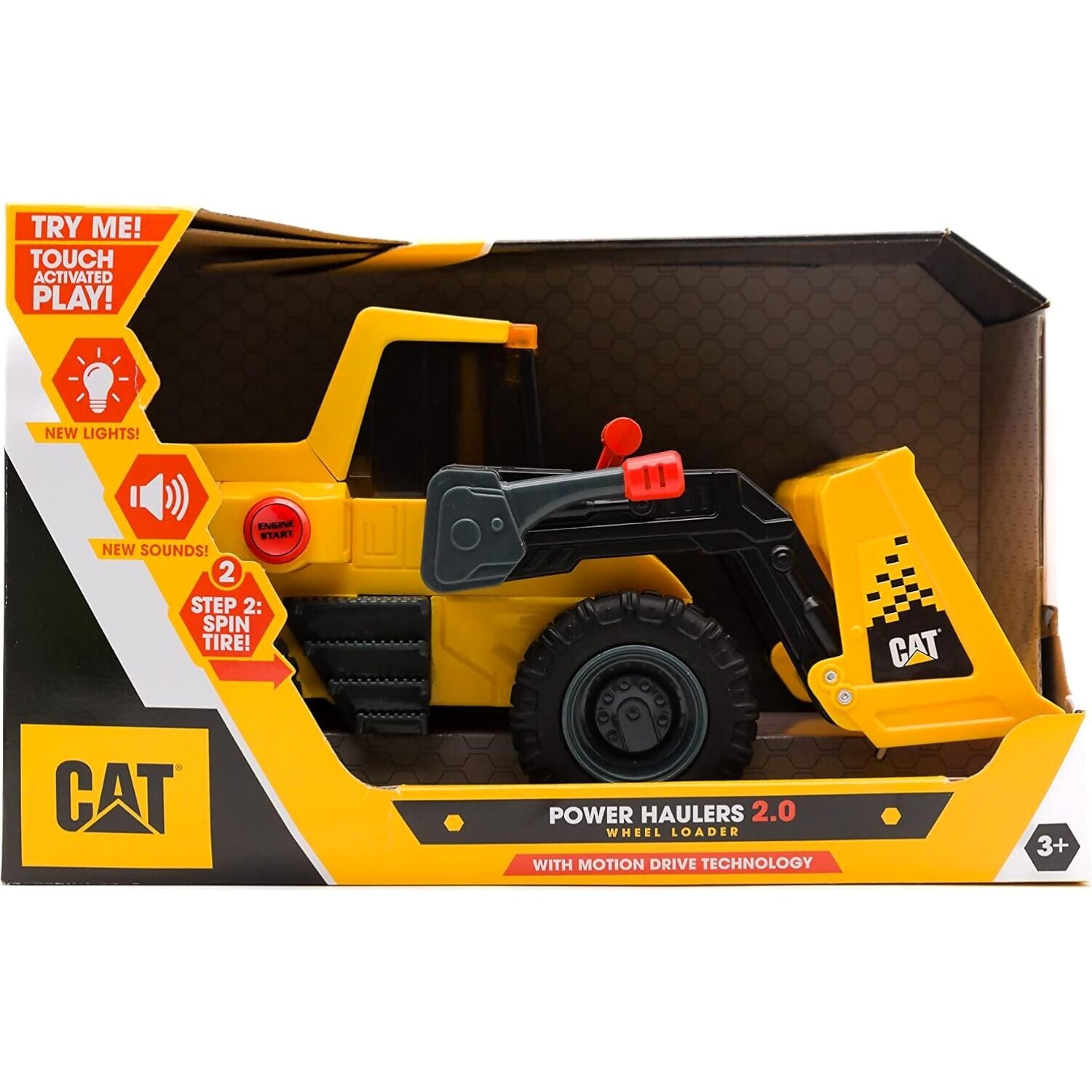CAT® - Power Haulers 2.0 Wheel Loader 12-inch With Motion Drive Technology Lights And Sounds