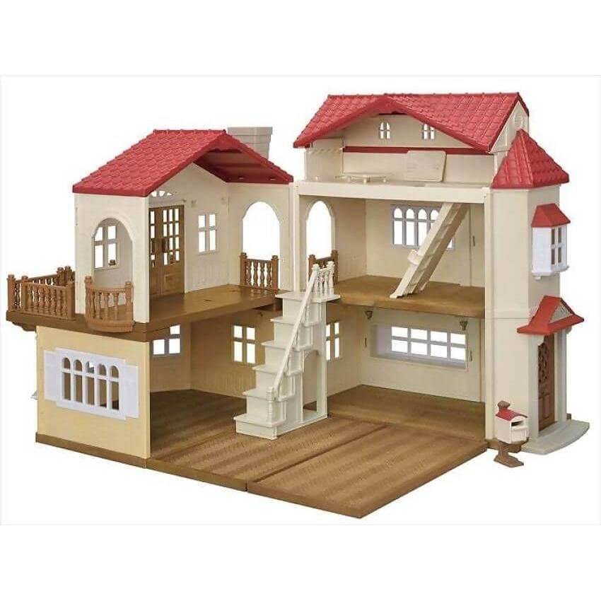 Sylvanian Families - Red Roof Country Home -secret Attic Playroom Animal Doll Playset