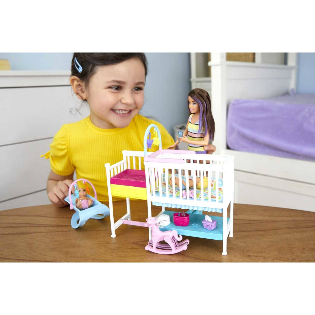 Barbie - Skipper Babysitters Inc Nap N Nurture Nursery Dolls And Playset Mattel