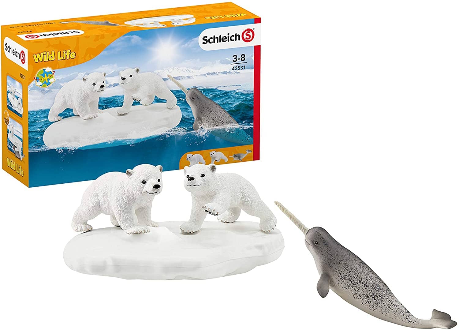 Schleich - Wild Life Polar Playground 4 Piece Animal Playset