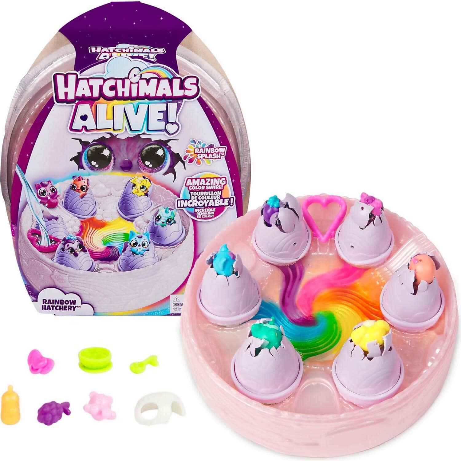 Hatchimals - Alive - Rainbow Hatchery Toy With 6 Mini Figures