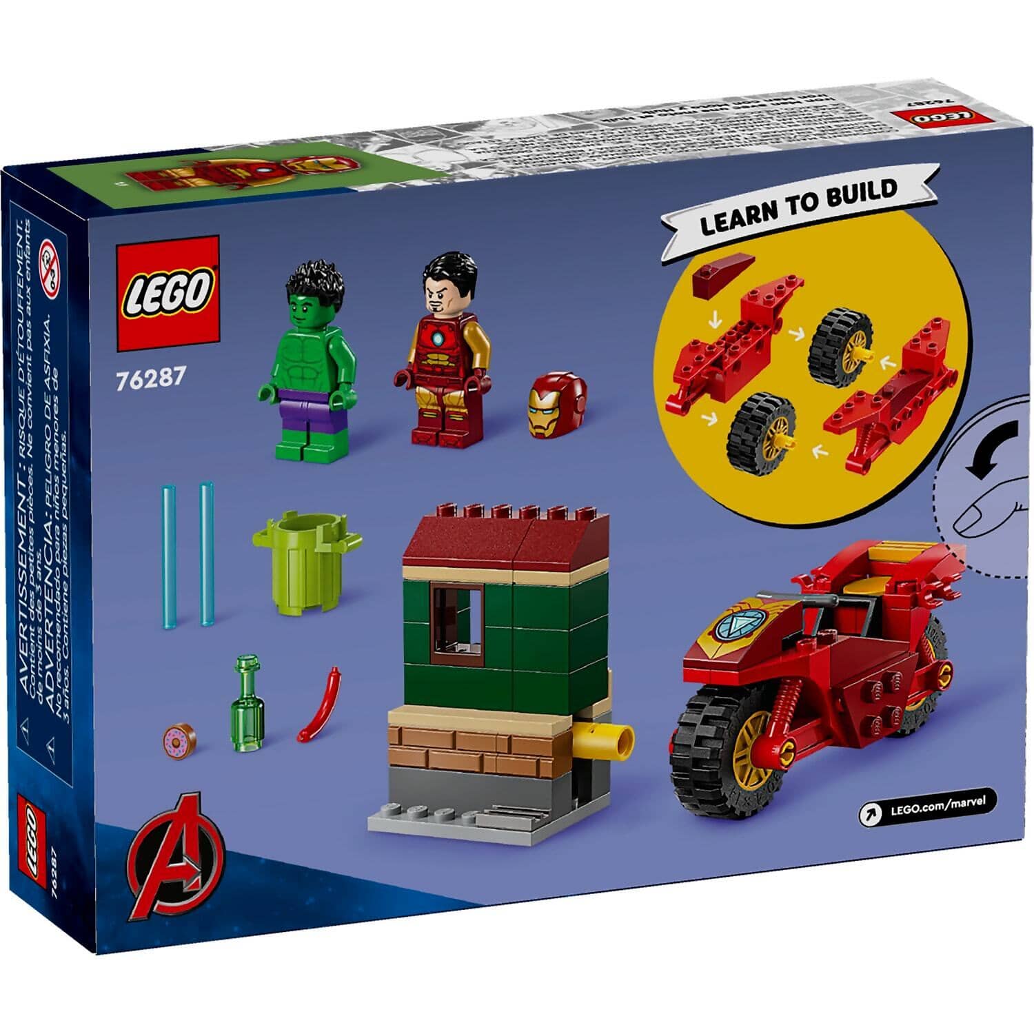 LEGO® 76287 Iron Man with Bike and The Hulk - Marvel Superheroes 4+