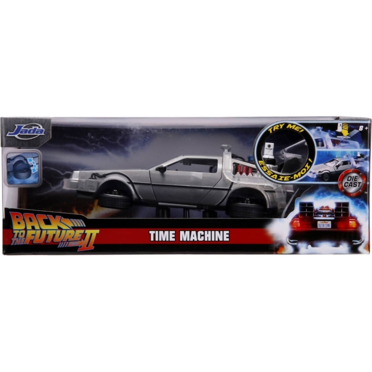 JADA TOYS - BACK TO THE FUTURE PART II DELOREAN TIME MACHINE 1:24 SCALE DIECAST VEHICLE