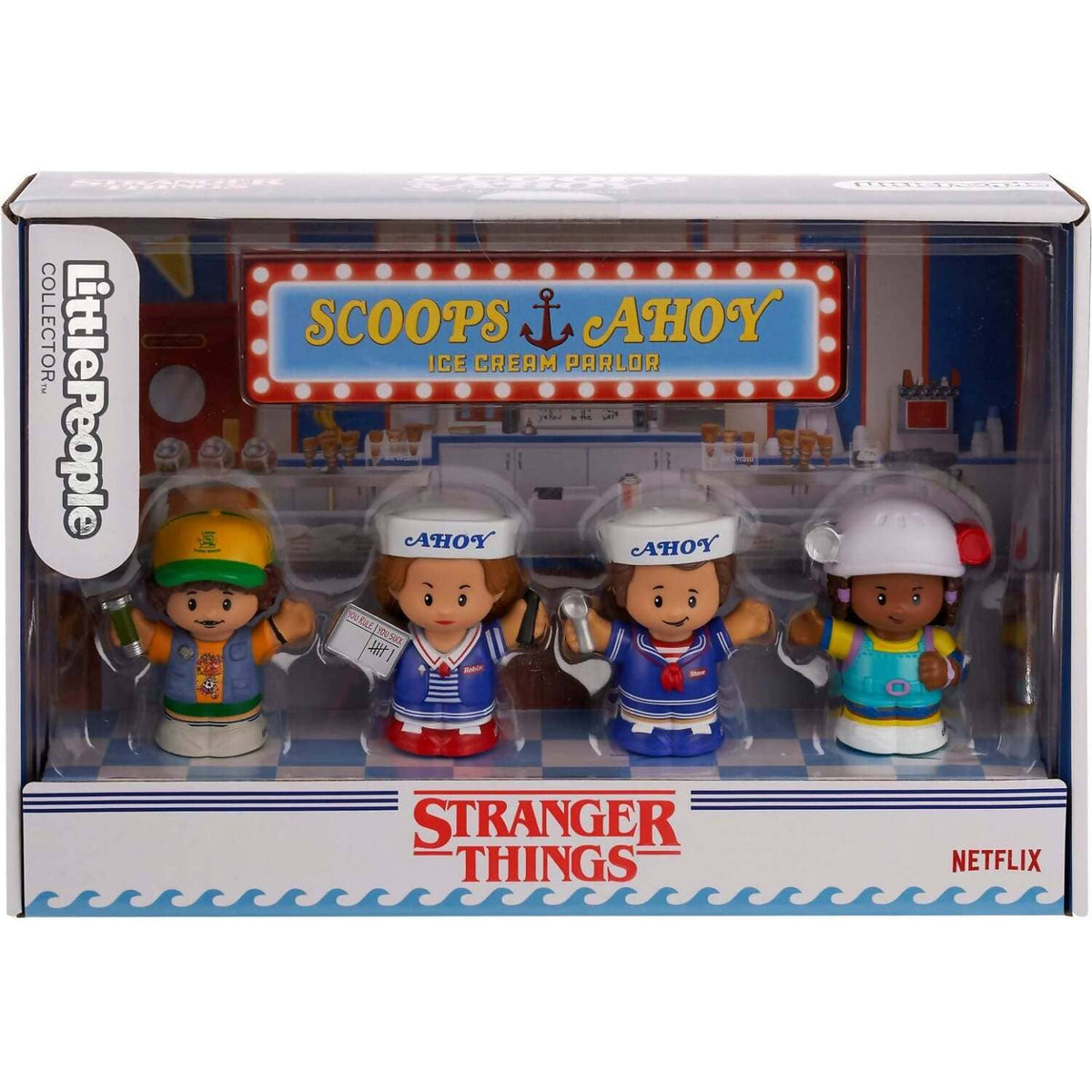 Fisher-Price - Little People Collector Stranger Thing Scoops Troop Special Edition Set 4 Figures