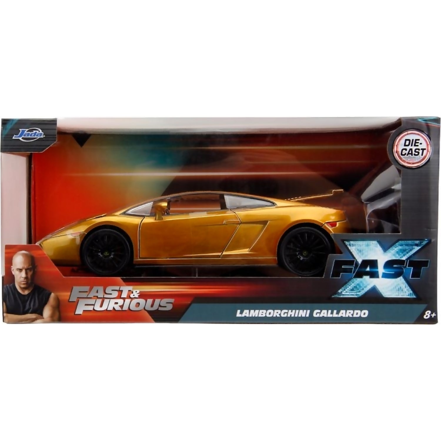 JADA TOYS - FAST & FURIOUS 10 LAMBORGHINI GALLARDO (GOLD) 1:24 SCALE DIECAST VEHICLE