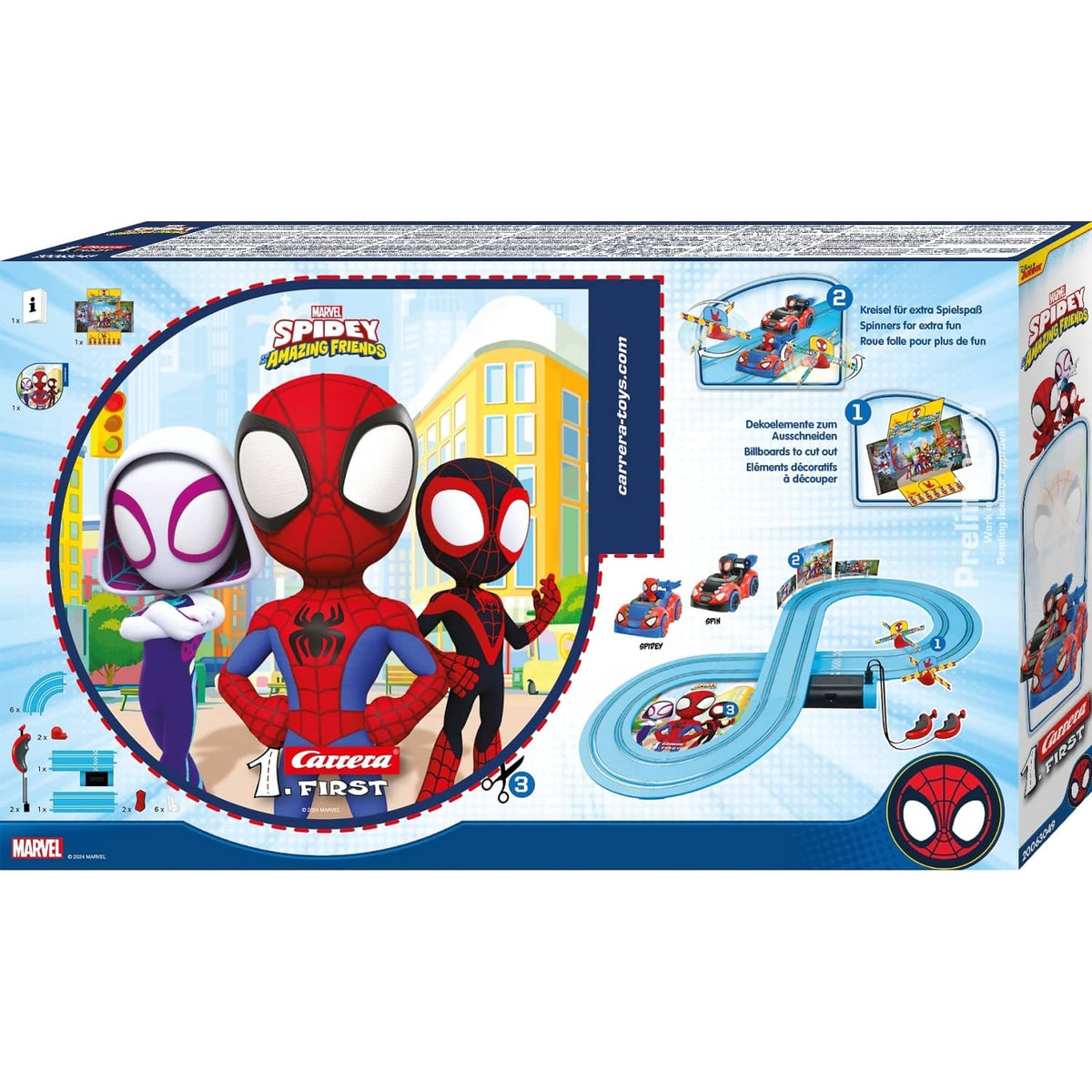 CARRERA - FIRST - SPIDEY - ITS SPIDEY TIME! - SLOT CAR TRACK SET