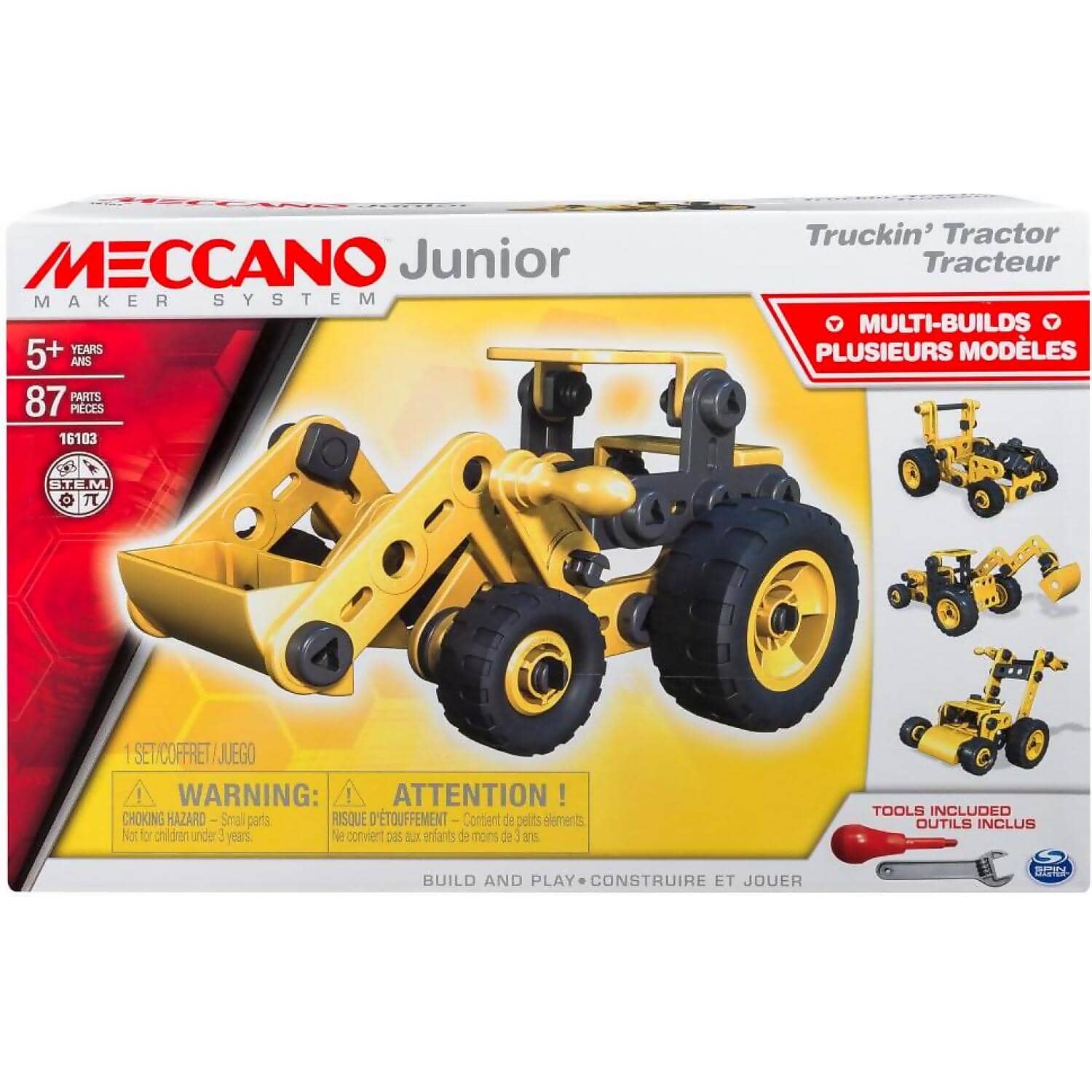 Meccano - Junior - Build 4-in-1 Truckin' Tractor Model Building Kit