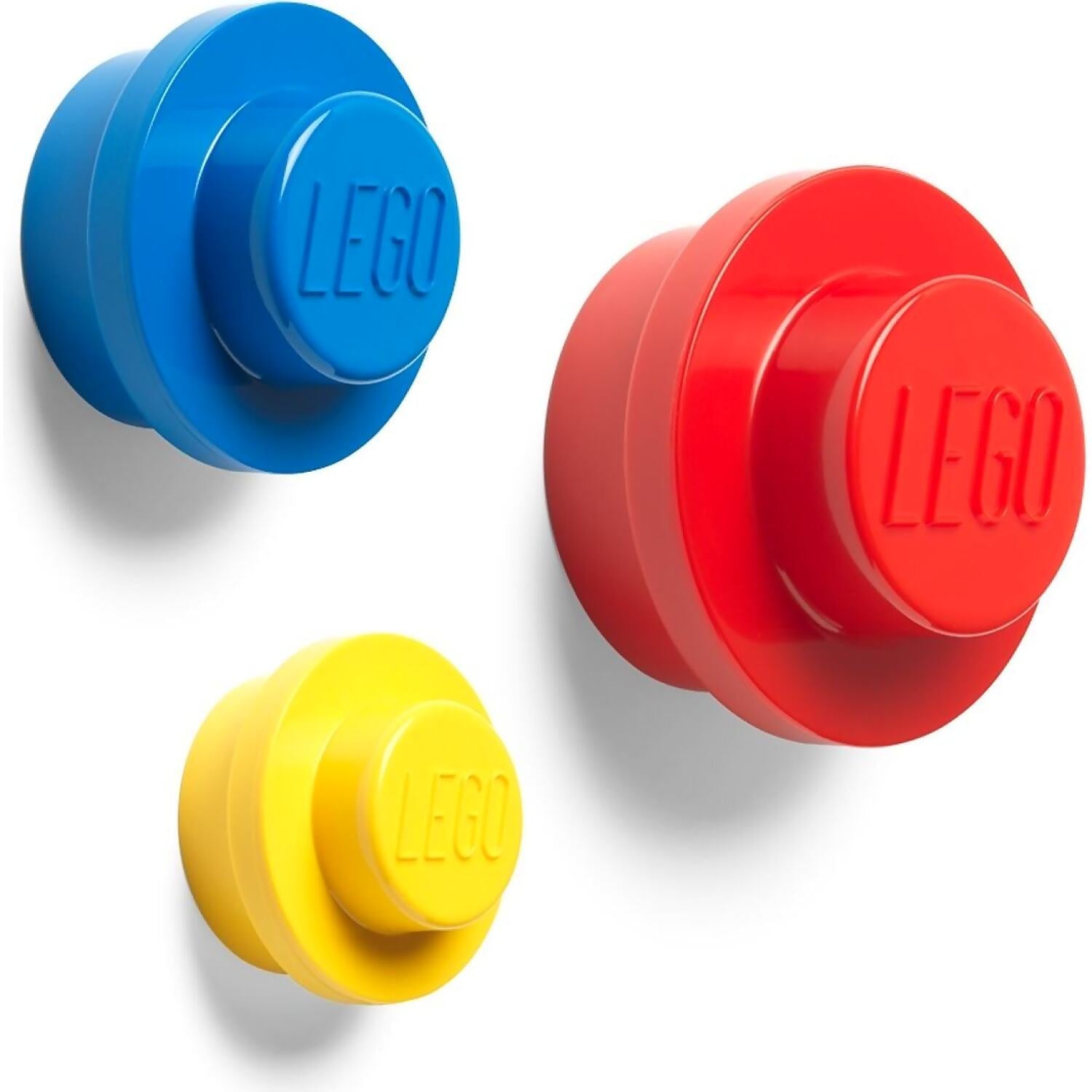 LEGO® Wall Hanger Set Red / Bright Blue and Yellow - Room Copenhagen