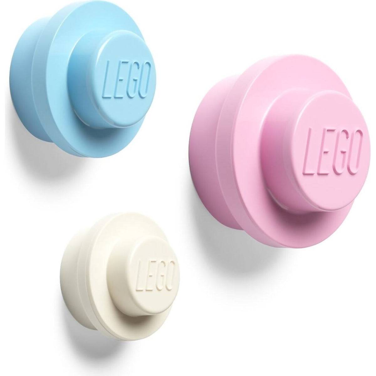 LEGO® Wall Hanger Set Pink / Light Blue and White - Room Copenhagen