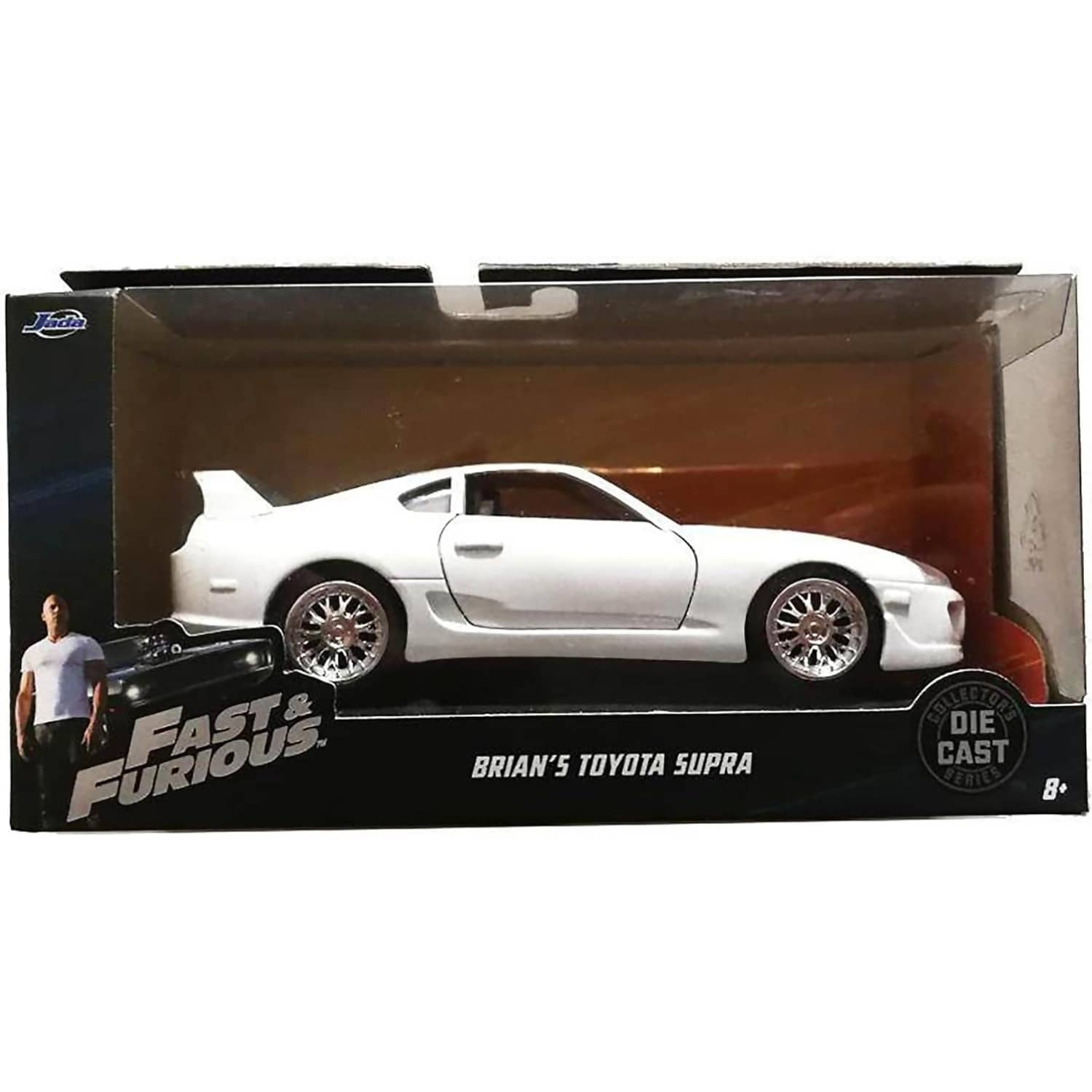 JADA TOYS - FAST & FURIOUS - 1995 TOYOTA SUPRA WHITE 1/24 SCALE DIECAST VEHICLE