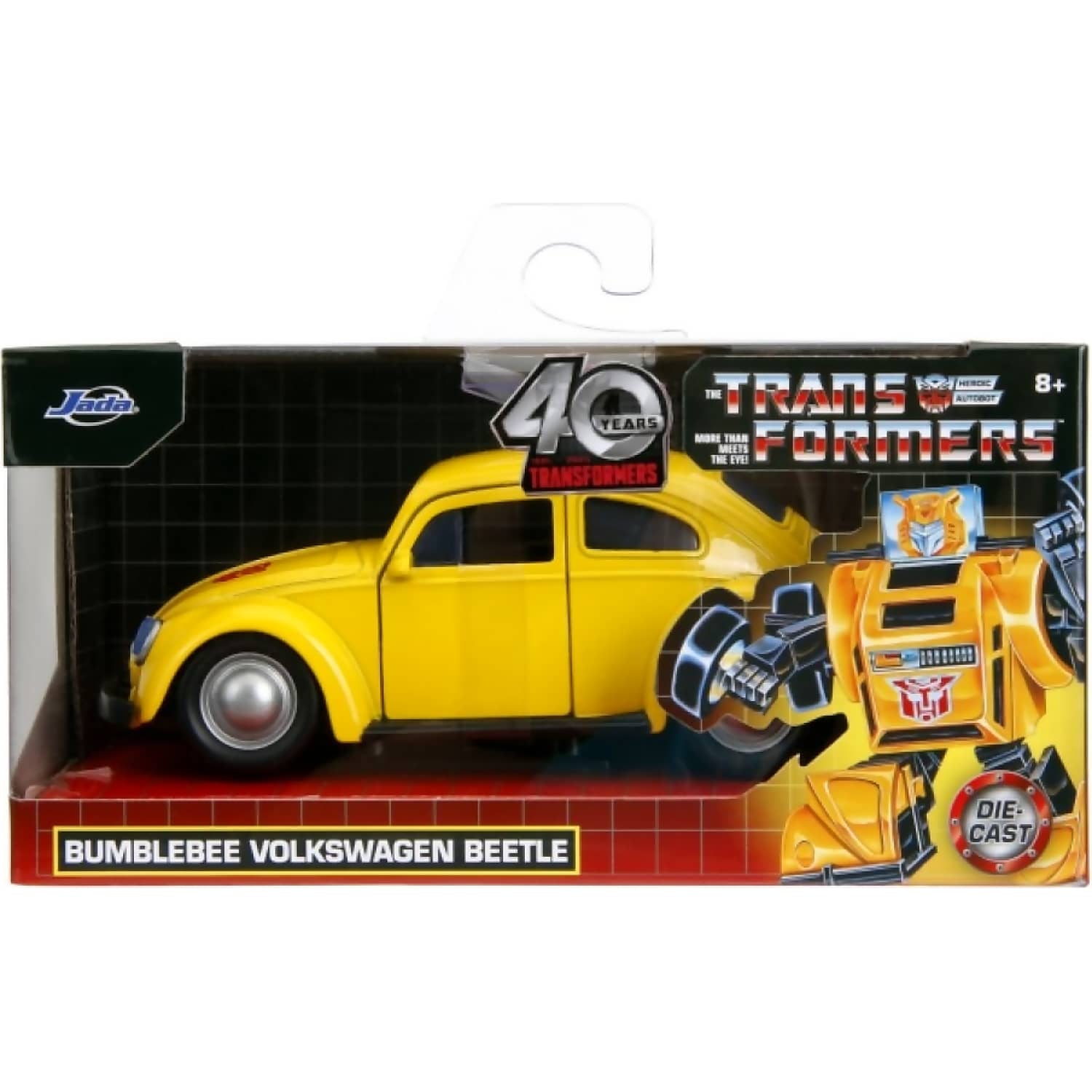 JADA TOYS - TRANSFORMERS G1 BUMBLEBEE VW BEETLE 1:32 SCALE DIECAST VEHICLE