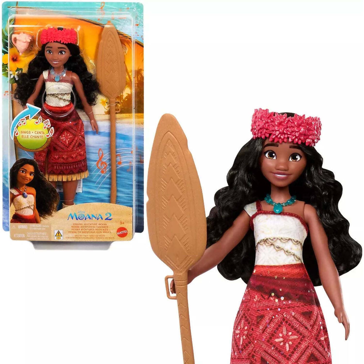 Disney - Moana 2 - Singing Moana Doll - Mattel