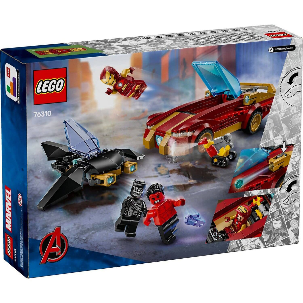 LEGO® 76310 Iron Man Car & Black Panther vs. Red Hulk - Marvel Super Heroes