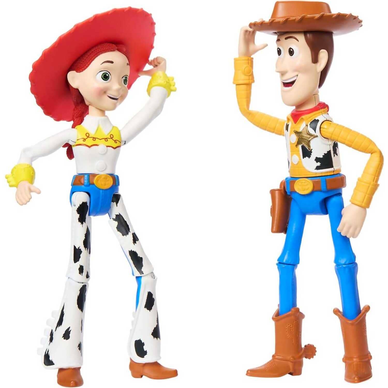 Disney Pixar - Woody & Jessie Action Figure Pack 7-inch Scale Posable 2 Pack - Mattel