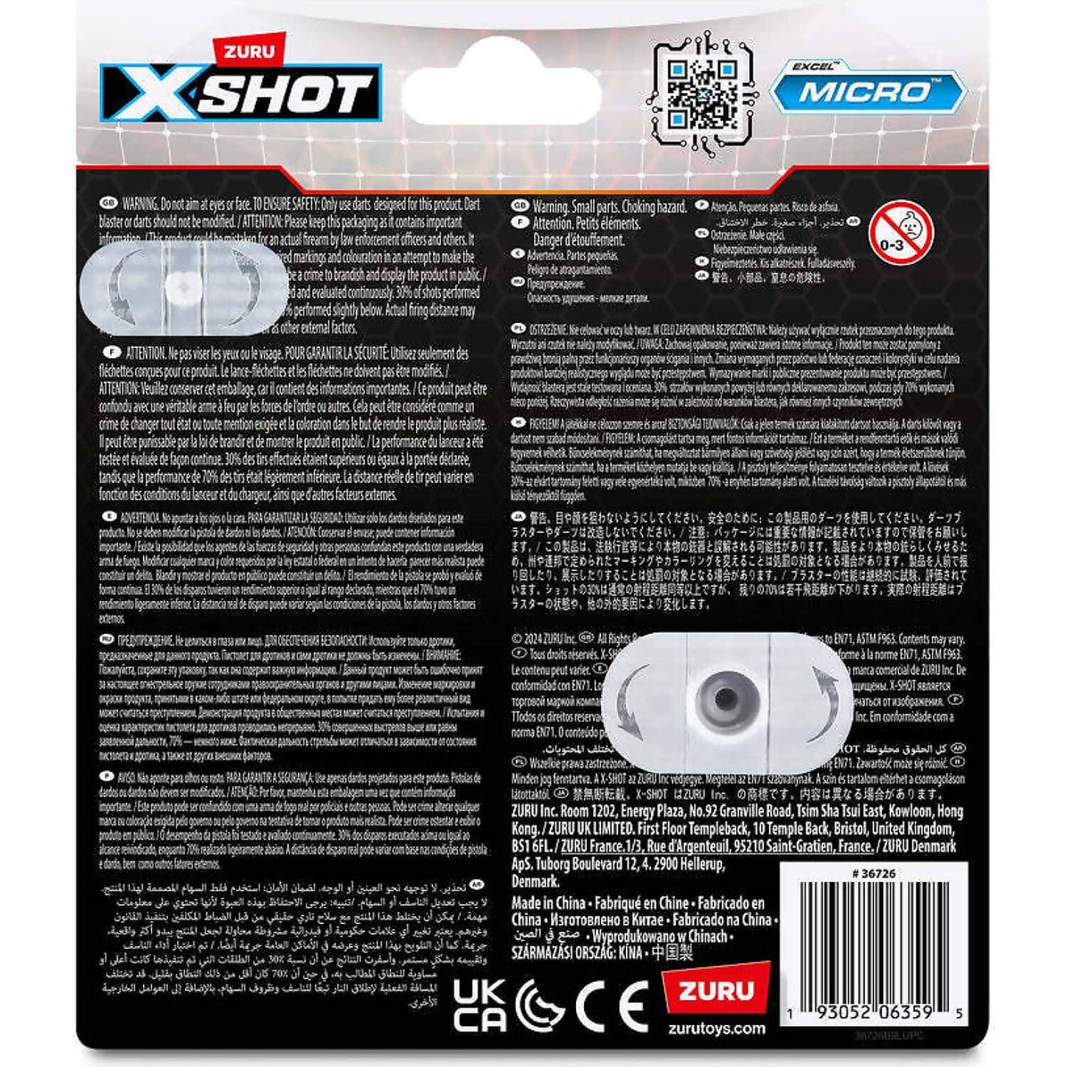 ZURU - X Shot Excel Micro 2.0 With 8 Darts
