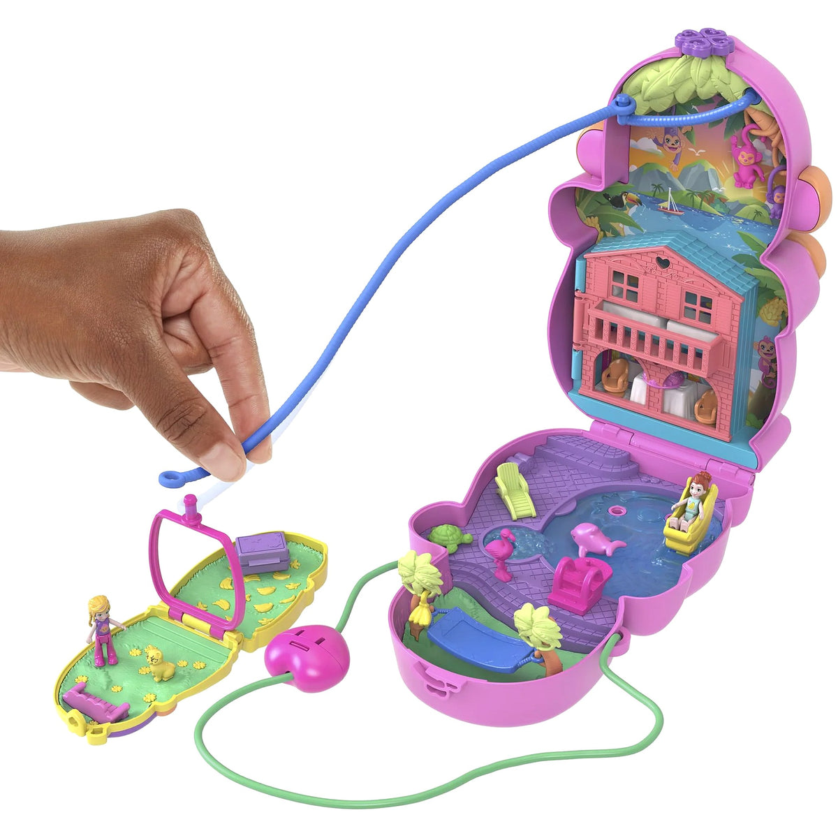 Polly Pocket - Adventures in RIO Momma Monkey & Baby Compact Set - Mattel