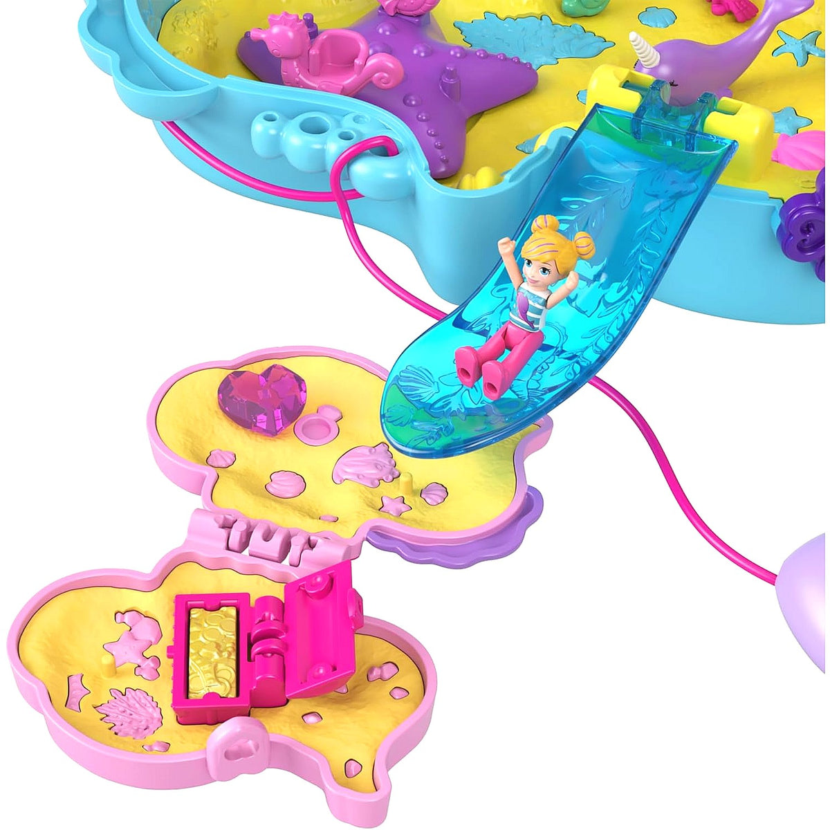 Polly Pocket - Daddy & Me Seahorse Purse Compact Set - Mattel