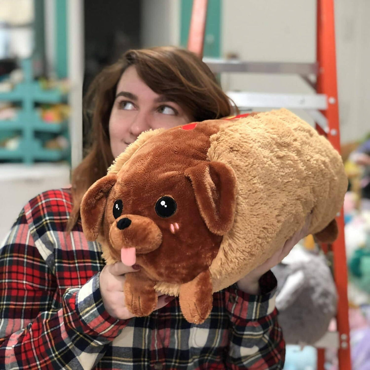 Squishable - Comfort Food Dachshund Hot Dog 20-inch Plush