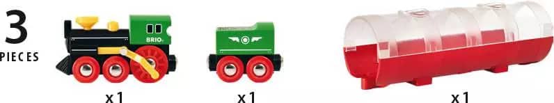 BRIO World - Steam Train & Tunnel 3pce