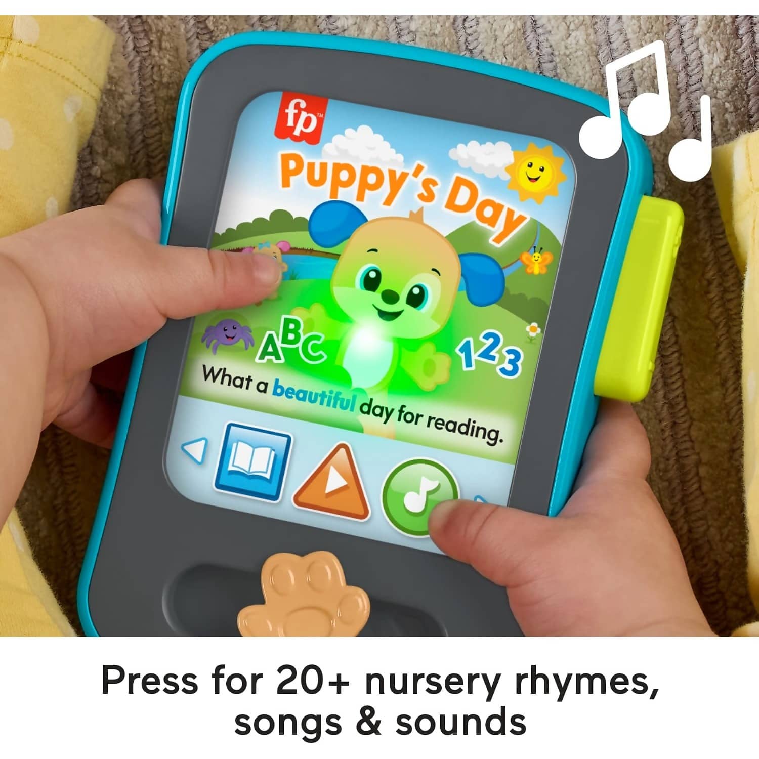 Fisher-Price - Laugh & Learn Puppy's Storytime Reader Baby Electronic Learning Toy With Music & Lights