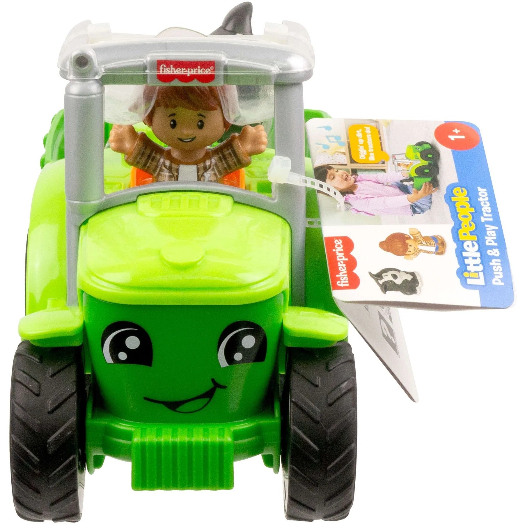 Fisher-Price - Little People Push & Play Tractor Figurine Playset - Mattel