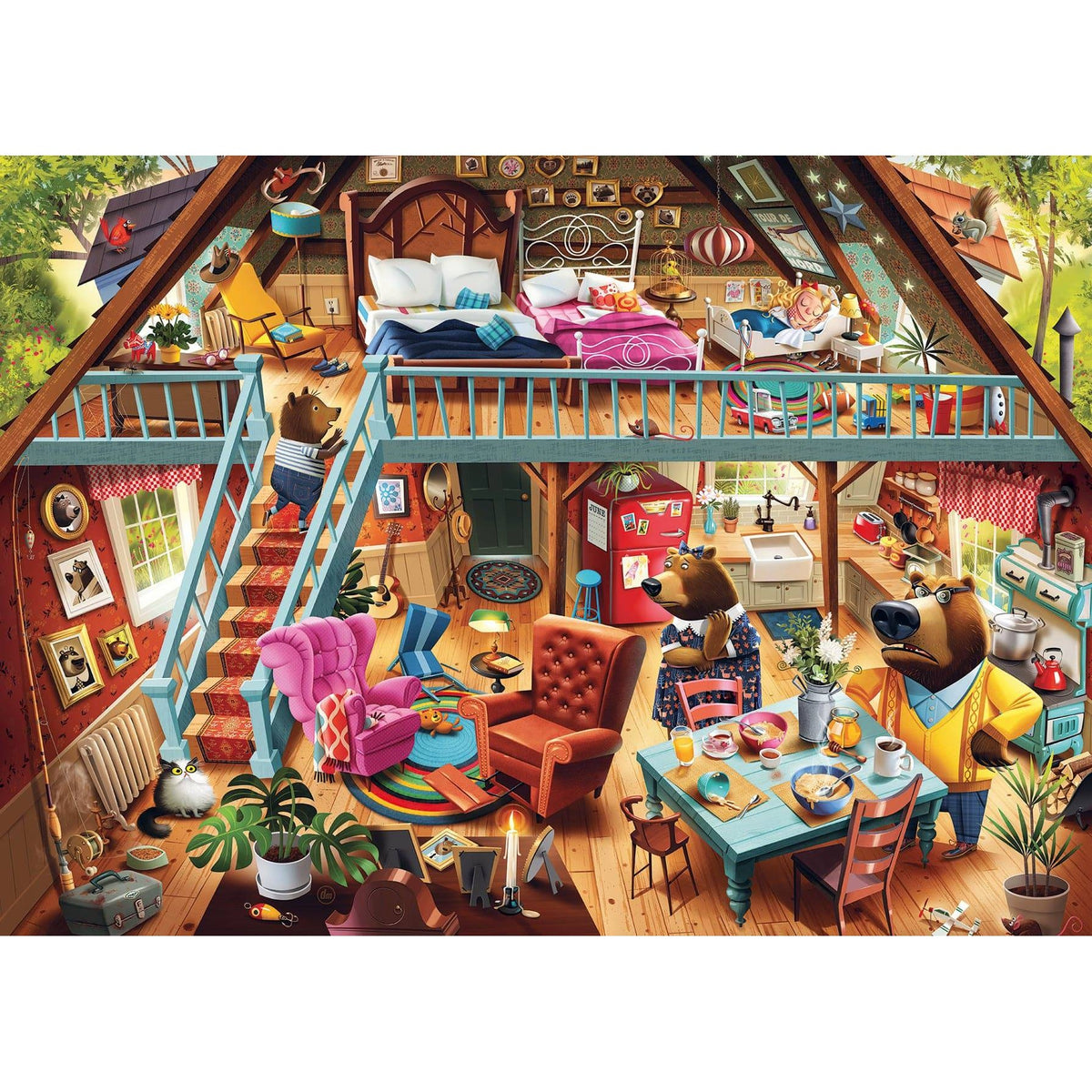 Ravensburger - Goldilocks Gets Caught Jigsaw Puzzle 1000 Pieces
