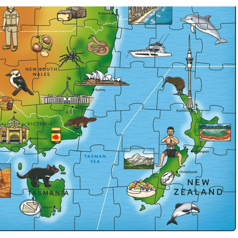 Orchard Toys - Map of Australia & New Zealand Jigsaw Puzzle 150 Pieces