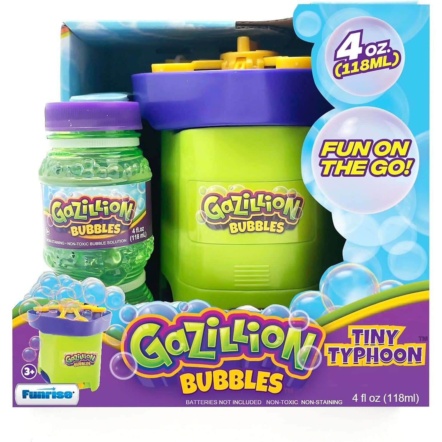 Gazillion - Bubbles - Tiny Typhoon Bubble Machine 118ml