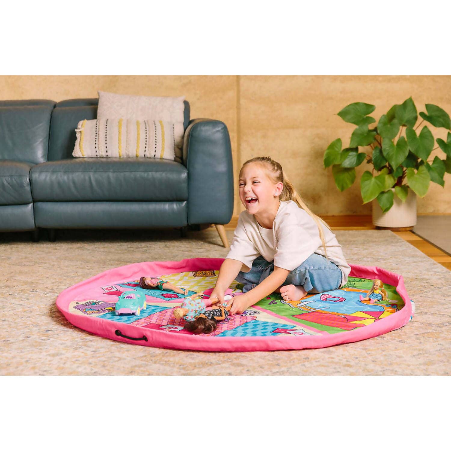Barbie - Malibu Play Pouch Toy Storage Bag & Mat - Mattel