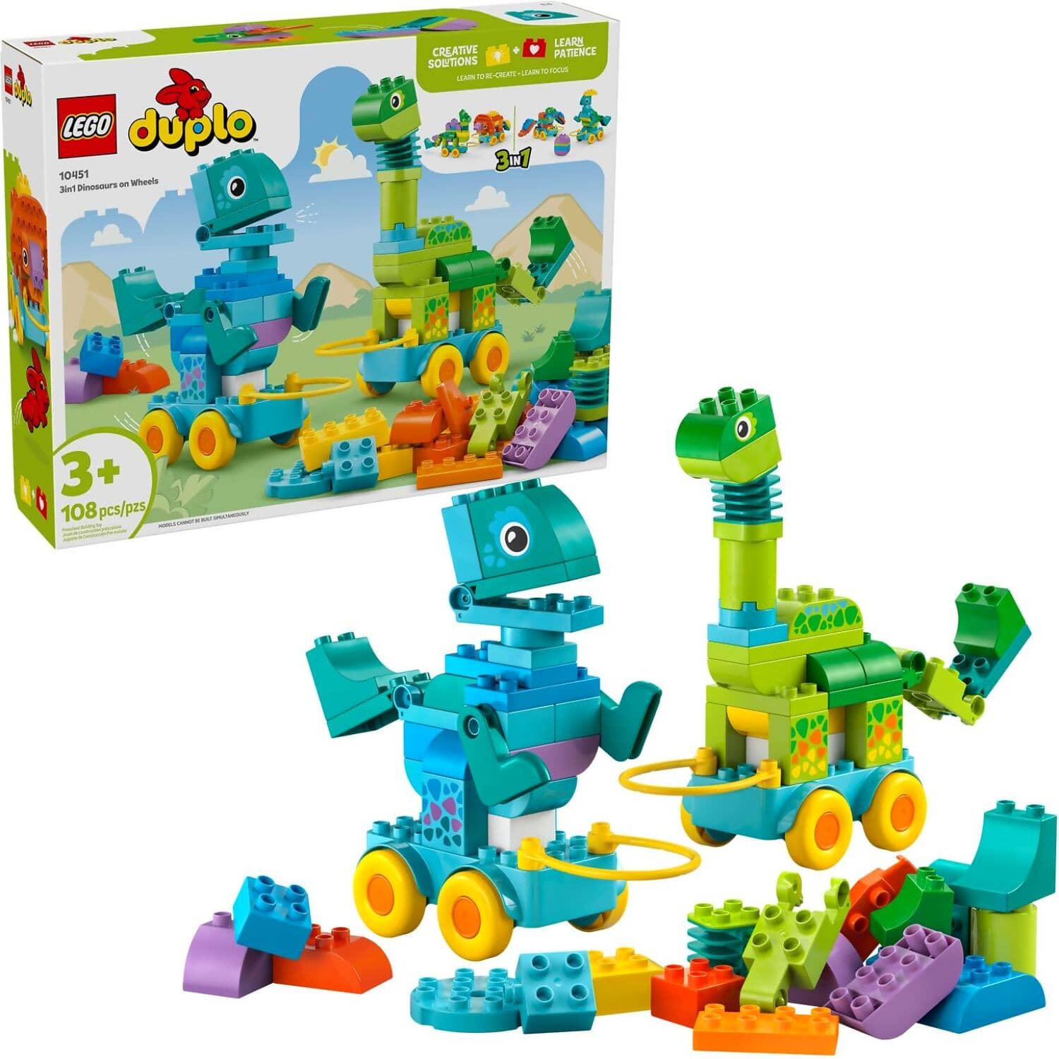 LEGO® 10451 3in1 Dinosaurs on Wheels - DUPLO®